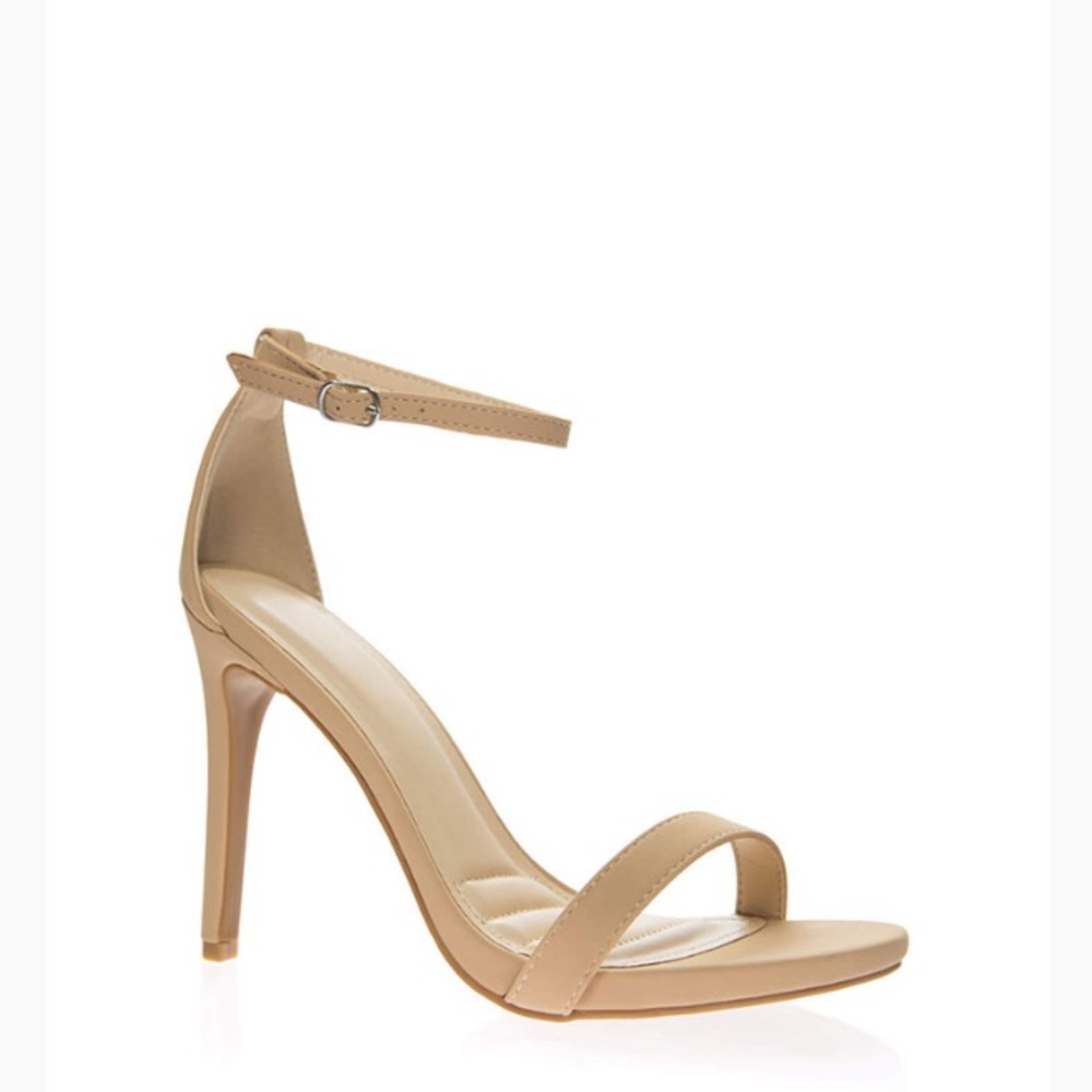Tan strap heels